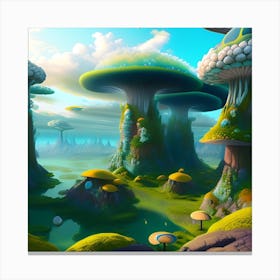 Mushroom Landscape 1 Canvas Print
