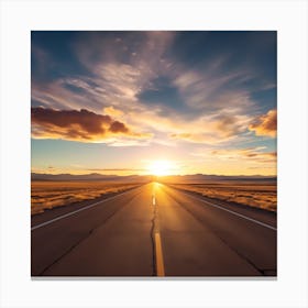 Open Road Sunset Canvas Print