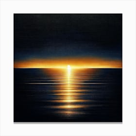 Sunset Over The Ocean 4 Canvas Print