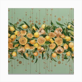 Lemons And Gold Canvas Print