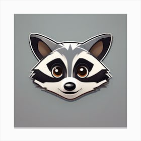 Raccoon Head Canvas Print