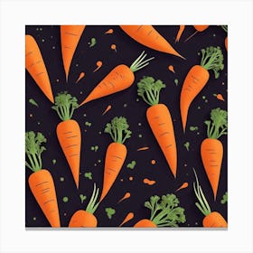 Carrots Seamless Pattern 3 Canvas Print