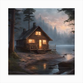 Cabin In The Woods Canvas Print