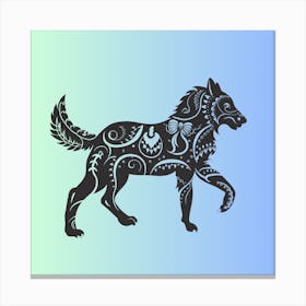 Zodiac Wolf 1 Canvas Print