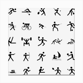 Pictograms Sports Symbols Icons Canvas Print