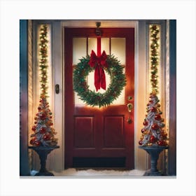 Christmas Door 118 Canvas Print