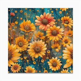 Wild Sunflowers 1 Canvas Print