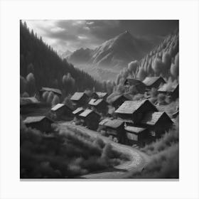 Village In The Mountains 2 Canvas Print