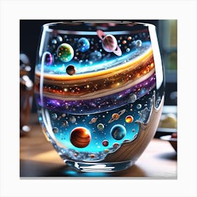 Planets In The Glass Canvas Print