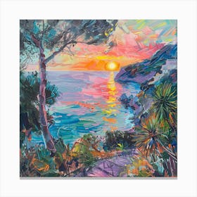 Amalfi Coast Sunset 1 Canvas Print