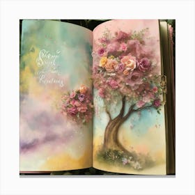 Shabby Chic Dreamy Mist Pastel Junk Journals Phras (10) Canvas Print