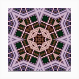 The Pattern Is A Purple Star Canvas Print