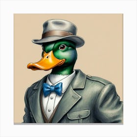 Duck In A Suit 26 Canvas Print