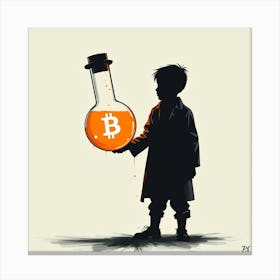 Bitcoin Child Test Tube Canvas Print