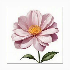 Pink Flower Art Canvas Print