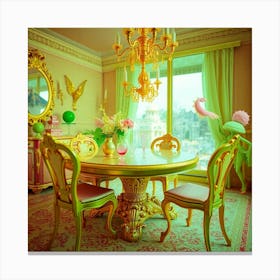 Pink Dining Room 5 Canvas Print