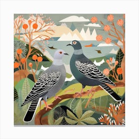 Bird In Nature Pigeon 4 Canvas Print