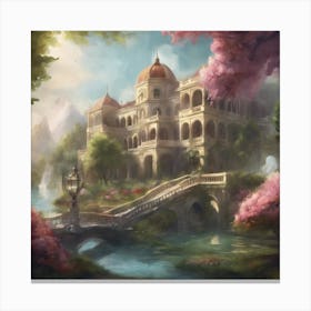 Castle In The Spring Canvas Print