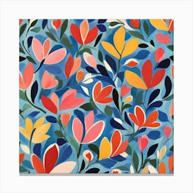 Whimsical Petal Waltz Matisse Style Art Print 1 Canvas Print