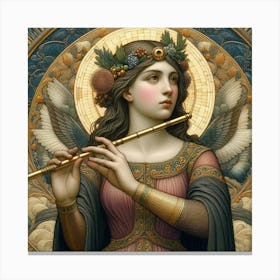 Angel Playing Flute 1 Canvas Print