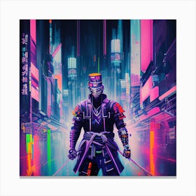 Cyberpunk Samurai Canvas Print