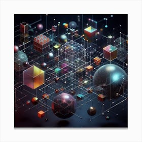 Abstract Cubes Canvas Print