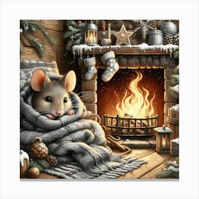 Christmas Mouse Canvas Print