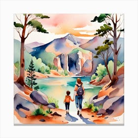 Watercolor Painting Canvas Print