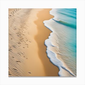 Footprints In The Sand Canvas Print