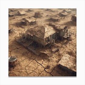 Village In The Desert 3 Canvas Print