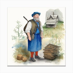 Man With A Beehive Canvas Print