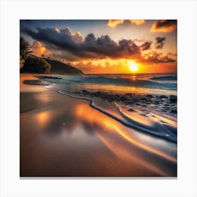 Sunset On The Beach 723 Canvas Print