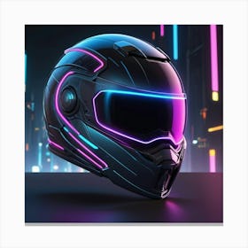 Neon Helmet 2 Canvas Print