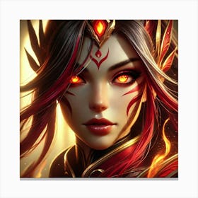 Kaida Flameheart Closeup Portrait Canvas Print