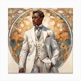 Man In White Suit Canvas Print