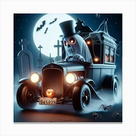 Ghost In A Car 9 Canvas Print