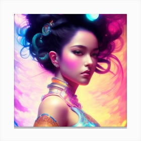 a cybernetic goddess Canvas Print