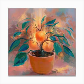 Oranges In A Pot 10 Canvas Print
