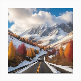 Autumn Road In Colorado Canvas Print