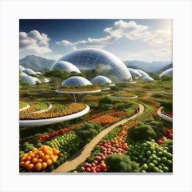 Futuristic City 220 Canvas Print