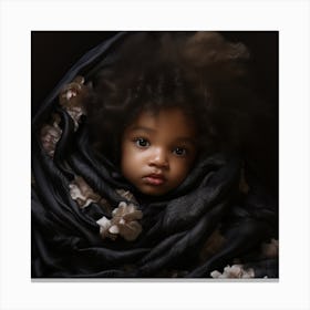 Portrait Of A Black Child Canvas Print