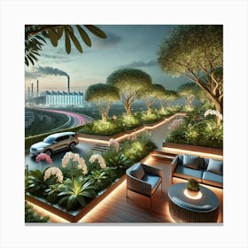 Rooftop Garden Canvas Print