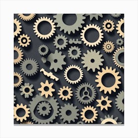 Gears Background 9 Canvas Print