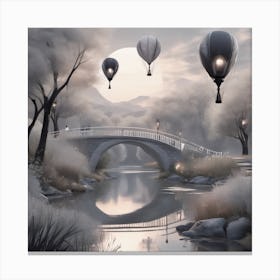 Hot Air Balloons Landscape 19 Canvas Print