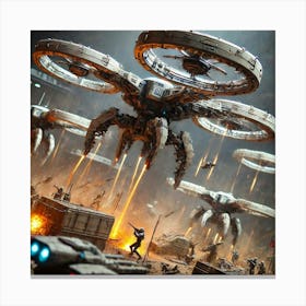 Artillery Drones Olympus Dreadnought Canvas Print