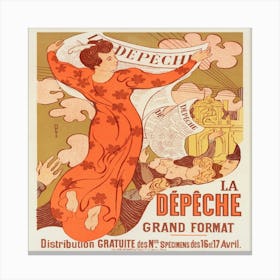 Poster For La Dépêche De Toulouse (Affiche Pour La Dépêche De Toulouse) (1898) By Maurice Denis Canvas Print