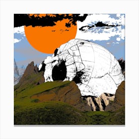 Skull Landscape Canvas Print