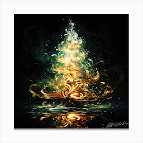 Christmas Tree A Glow - Christmas Art Canvas Print