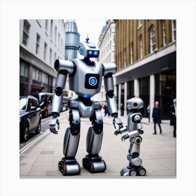 Robot And Child 1 Canvas Print