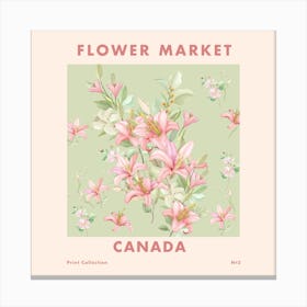 Flower Market Canada Canvas Print